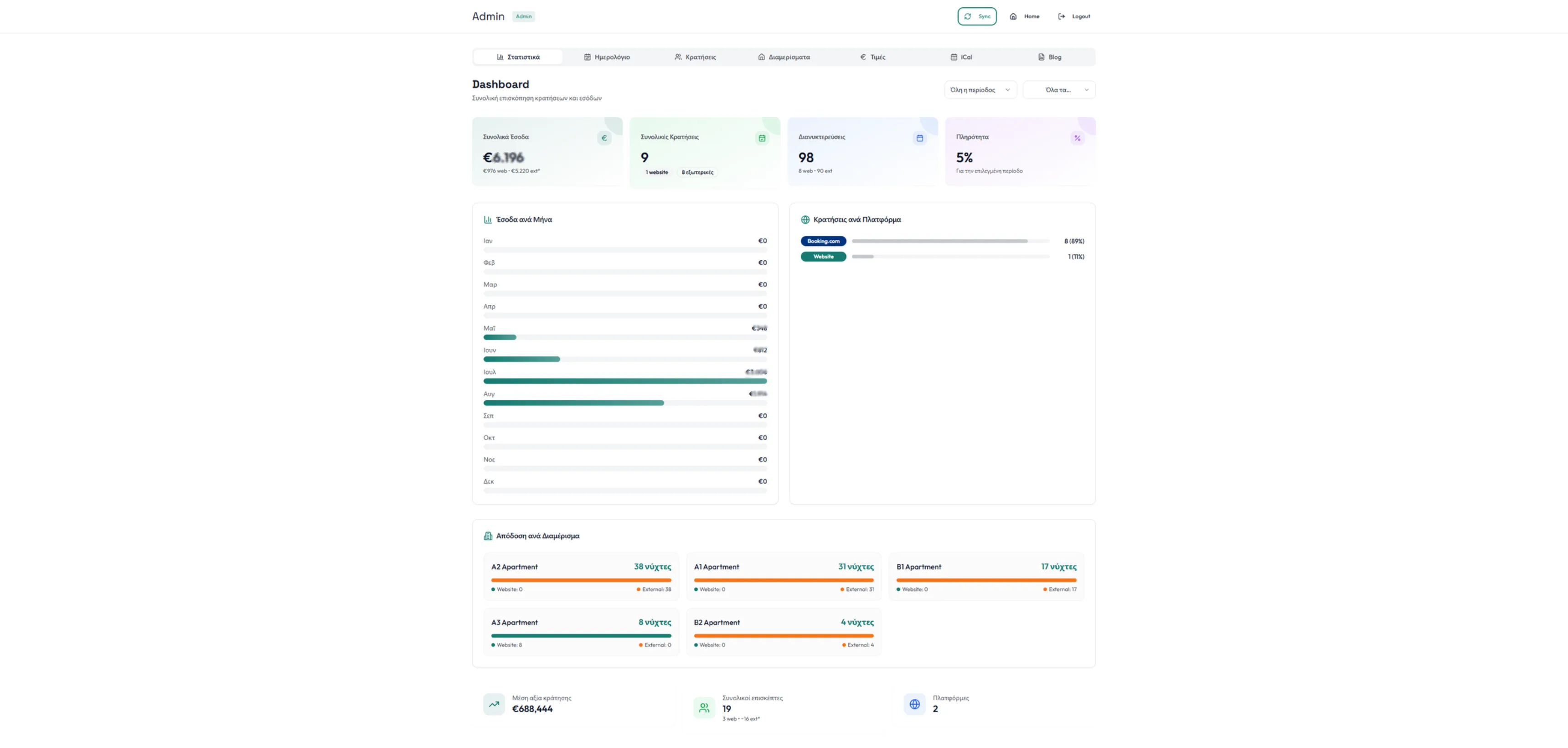 Custom Booking Admin — screenshot 1